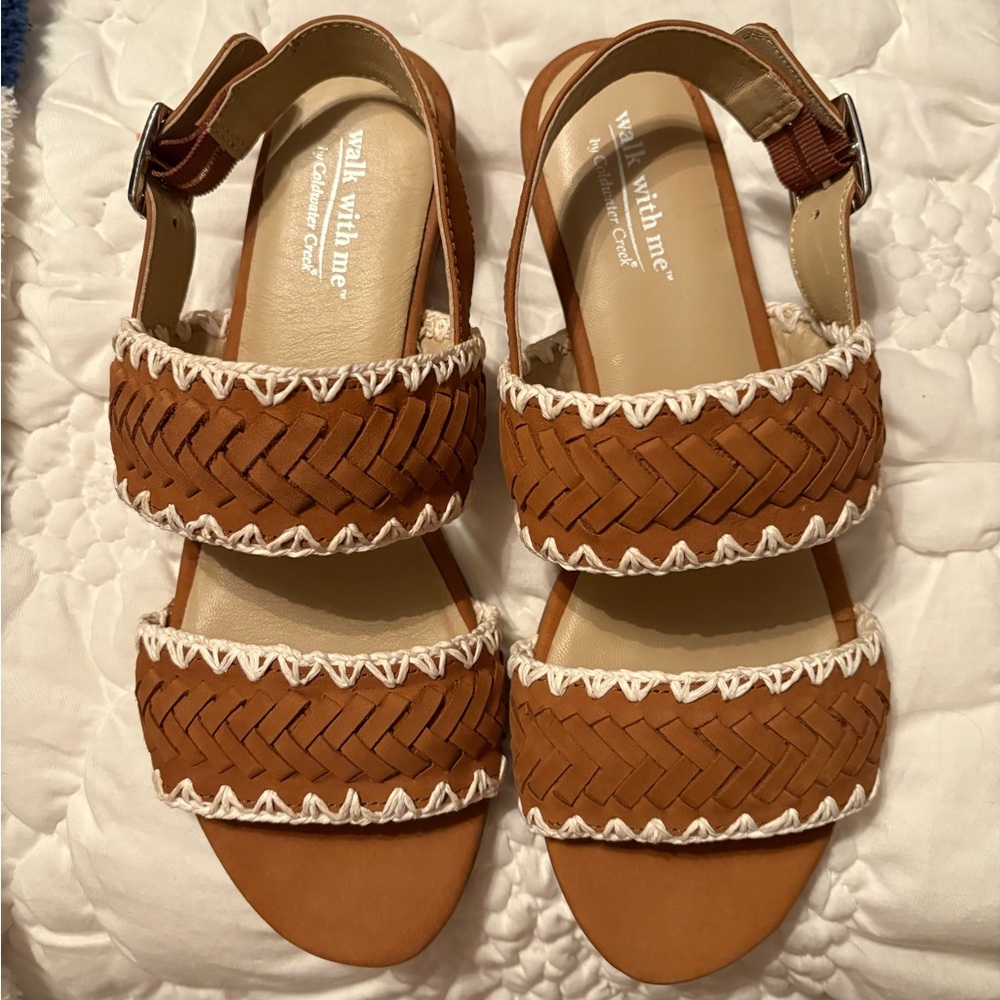 Brand New Coldwater Creek Woven Sandals